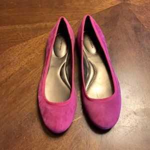 Lands’ End Pink Suede Flats